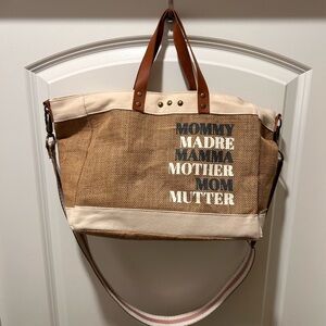 Pretty Simple Moms For All French Market Jute Crossbody Tote
